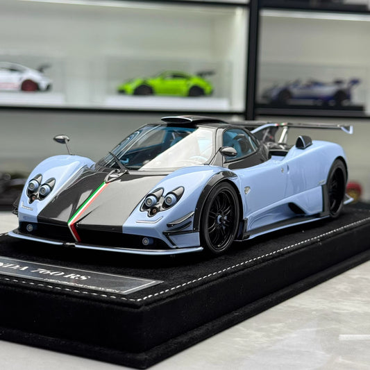 HH 1:18 Pagani Zonda 760 (Zonda Specials) Hardtop Resin Model · Baby Blue/Carbon Tricolore