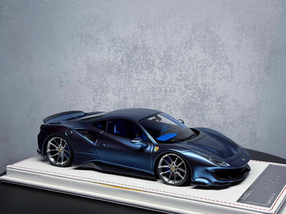 Davis & Giovanni 1/18 Ferrari 488 Pista Matte Ice Blue Resin Model Limited 20