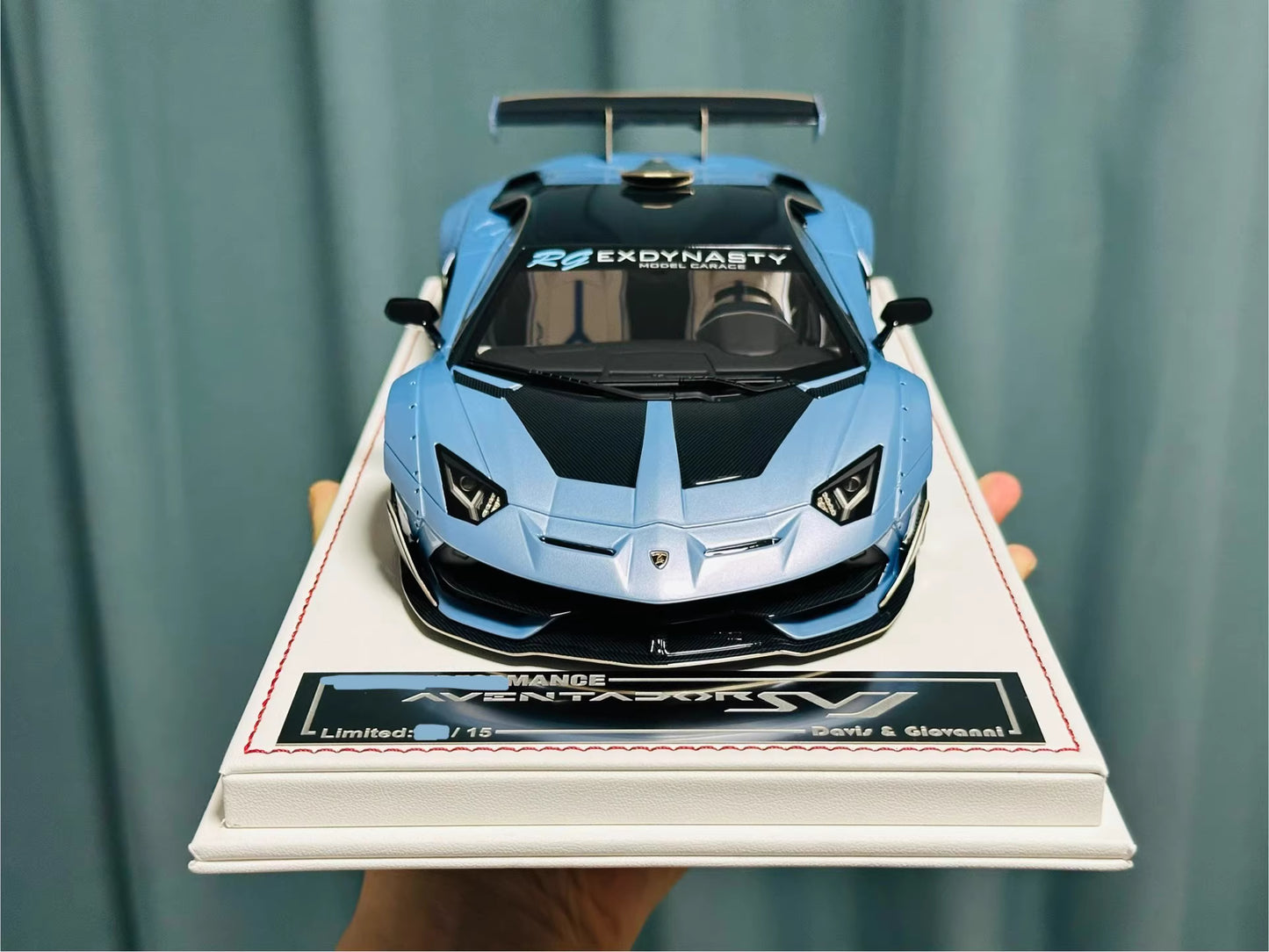 Davis & Giovanni 1/18 Lamborghini Aventador LP770-4 SVJ L13WK Sky Cyan | Limited 15