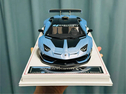 Davis & Giovanni 1/18 Lamborghini Aventador LP770-4 SVJ L13WK Sky Cyan | Limited 15