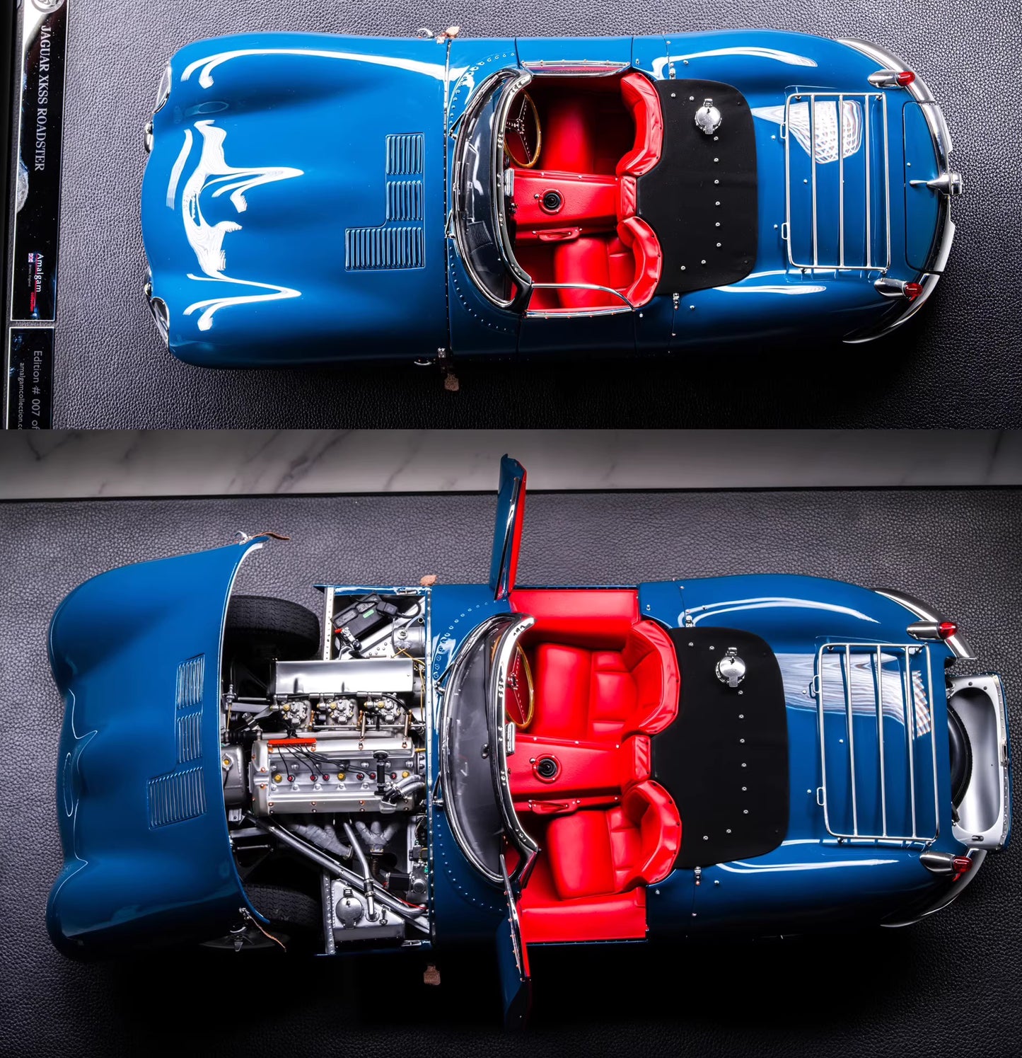 Amalgam 1/8 Jaguar XKSS Roadster – Classic Blue Model | Air Shipping from China