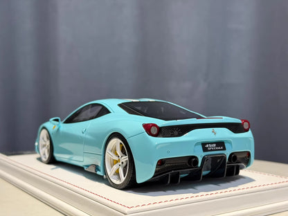 Davis & Giovanni 1/18 Ferrari 458 Speciale · Azzurro Blue · Limited 20