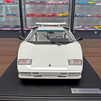 GT Spirit 1/8 Lamborghini Countach LP5000 QV Resin Model, Classic White, Limited Edition