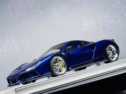 Davis & Giovanni 1/18 Ferrari F8 Tributo N-Largo Metallic Blue Resin Model Limited 15