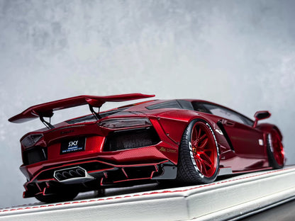 Davis & Giovanni 1/18 Lamborghini Aventador LP700-4 Liberty Walk Red Carbon Limited 10