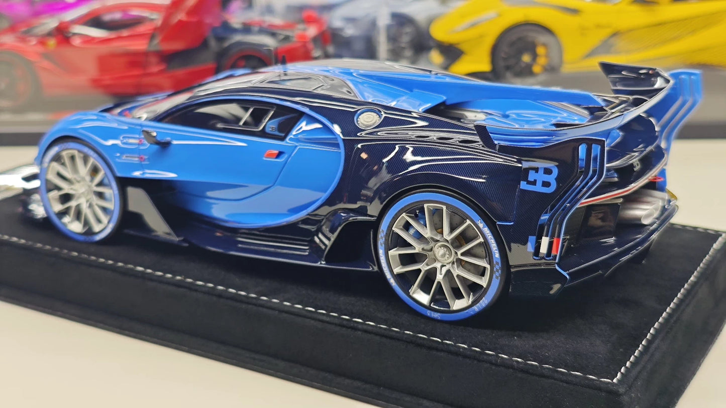 HH Model 1/18 Bugatti Vision Gran Turismo (VGT) Resin Model – Ocean Blue / Blue Carbon (Limited 30)