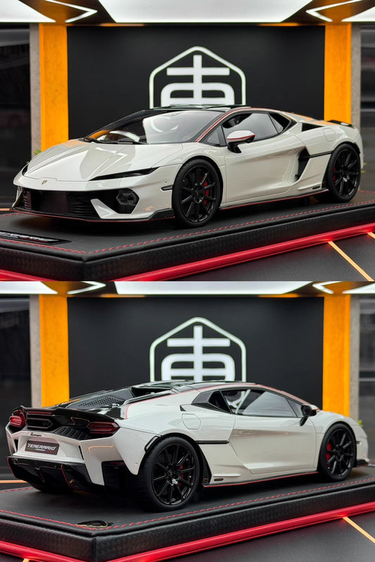 MR Collection Models 1/18 Lamborghini Temerario White Resin Model
