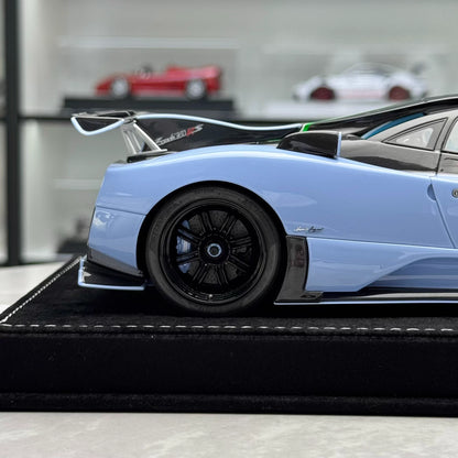 HH 1:18 Pagani Zonda 760 (Zonda Specials) Hardtop Resin Model · Baby Blue/Carbon Tricolore