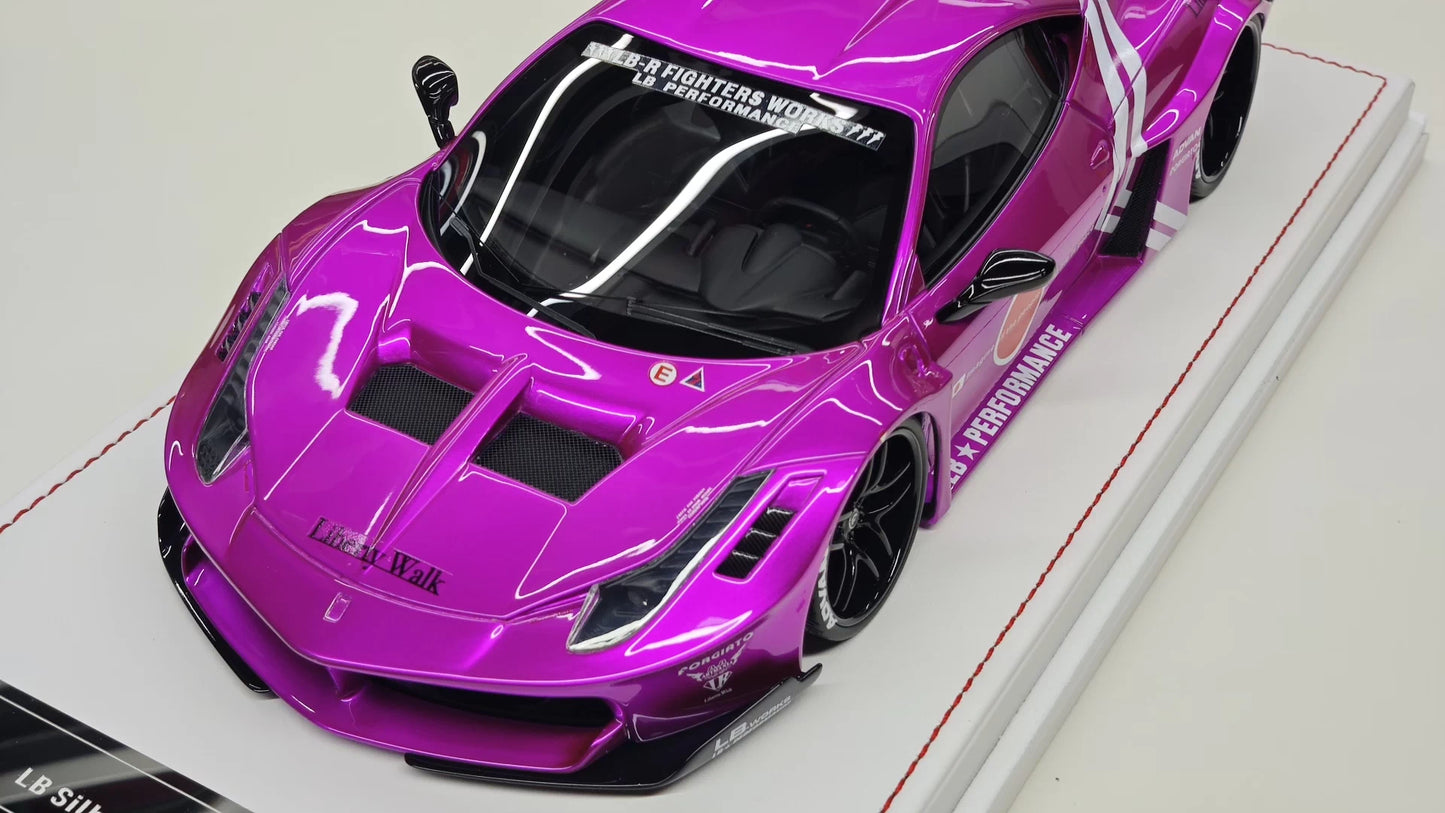 IVY 1/18 Ferrari 458 LBWK 458GT Resin Model – Battle Purple (Limited 66)