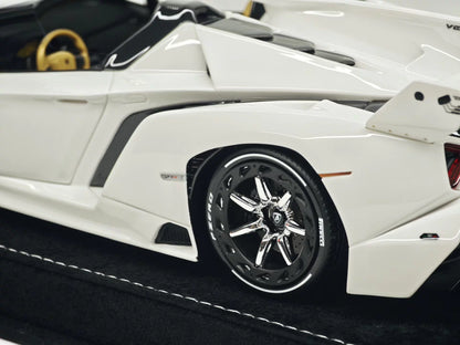 HH Model 1/18 Lamborghini Veneno Roadster Resin Model – Ivory White