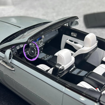 HH 1:18 Rolls-Royce Dawn Black Badge Limited Collectible Model · Silver Grey · Convertible