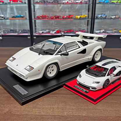 GT Spirit 1/8 Lamborghini Countach LP5000 QV Resin Model, Classic White, Limited Edition