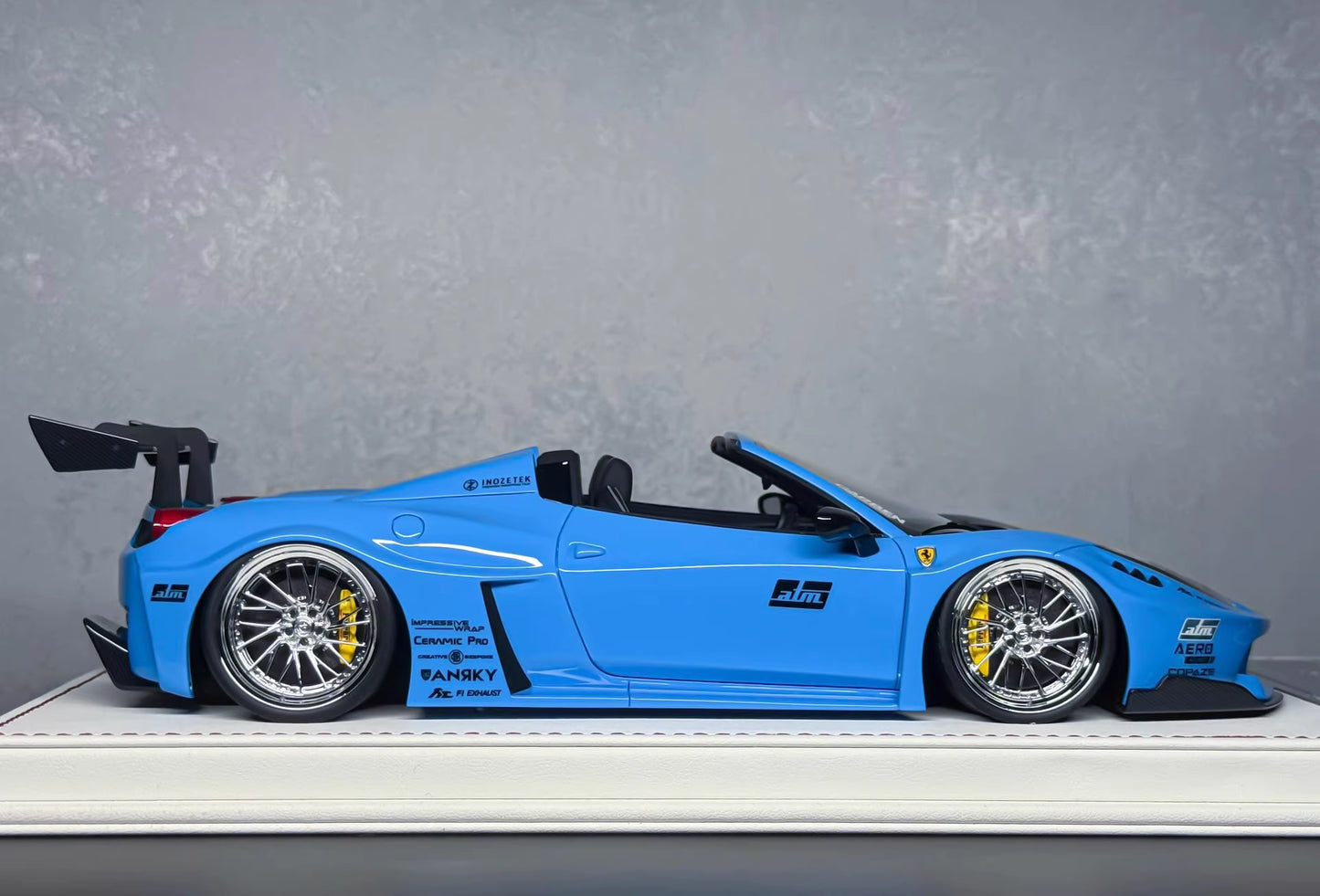 Davis & Giovanni 1/18 Ferrari 458 GT Liberty Walk Sky Blue Resin Model Limited 10