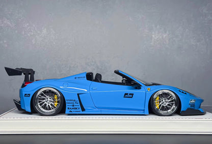Davis & Giovanni 1/18 Ferrari 458 GT Liberty Walk Sky Blue Resin Model Limited 10