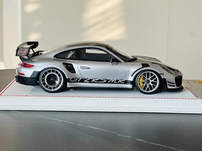 Davis & Giovanni 1/18 Porsche 911 GT2 RS MR 991 GT Silver Weissach Silver Wheels