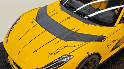 MR 1/18 Ferrari 812 Competizione Resin Model – Yellow Sketch “Art Car” (Limited 99) FE033SE