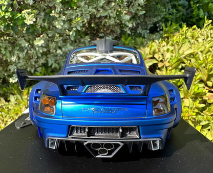DreamWalkers 1/18 Porsche 911 “Chevalier D995” Blue Resin Model (Orange Interior)