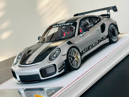 Davis & Giovanni 1/18 Porsche 911 GT2 RS MR 991 GT Silver Weissach Silver Wheels