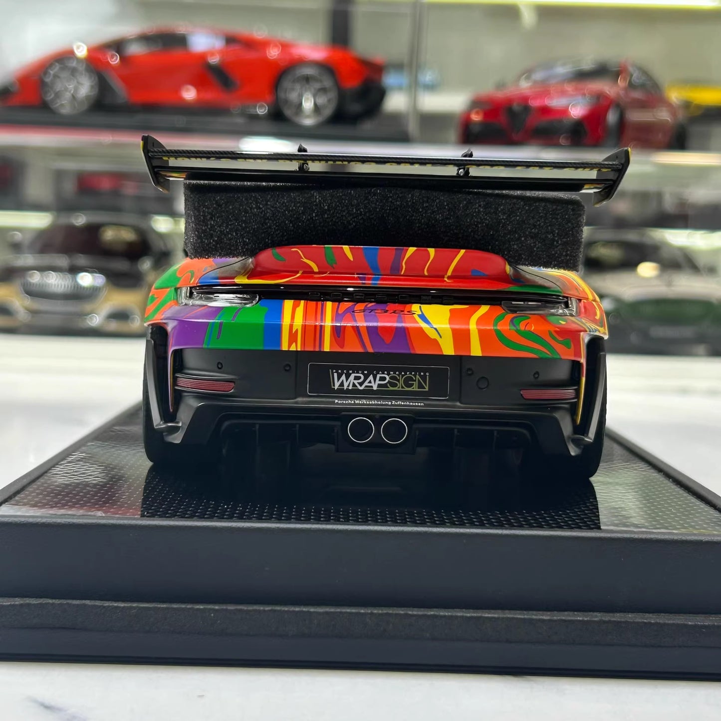 TP 1:18 Porsche 911 GT3 RS (992.1) Limited Resin Model · Art Livery · Green Wheels