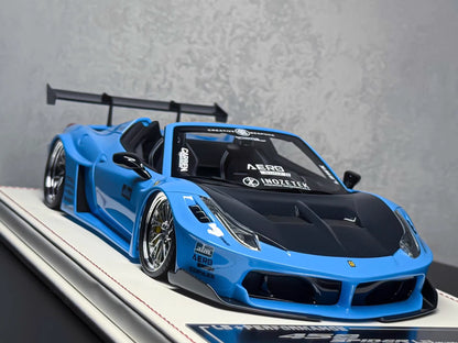 Davis & Giovanni 1/18 Ferrari 458 GT Liberty Walk Sky Blue Resin Model Limited 10