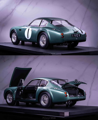 Amalgam 1/8 Aston Martin DB4 GT Zagato – 1961 1 VEV Le Mans Version | Air Shipping from China