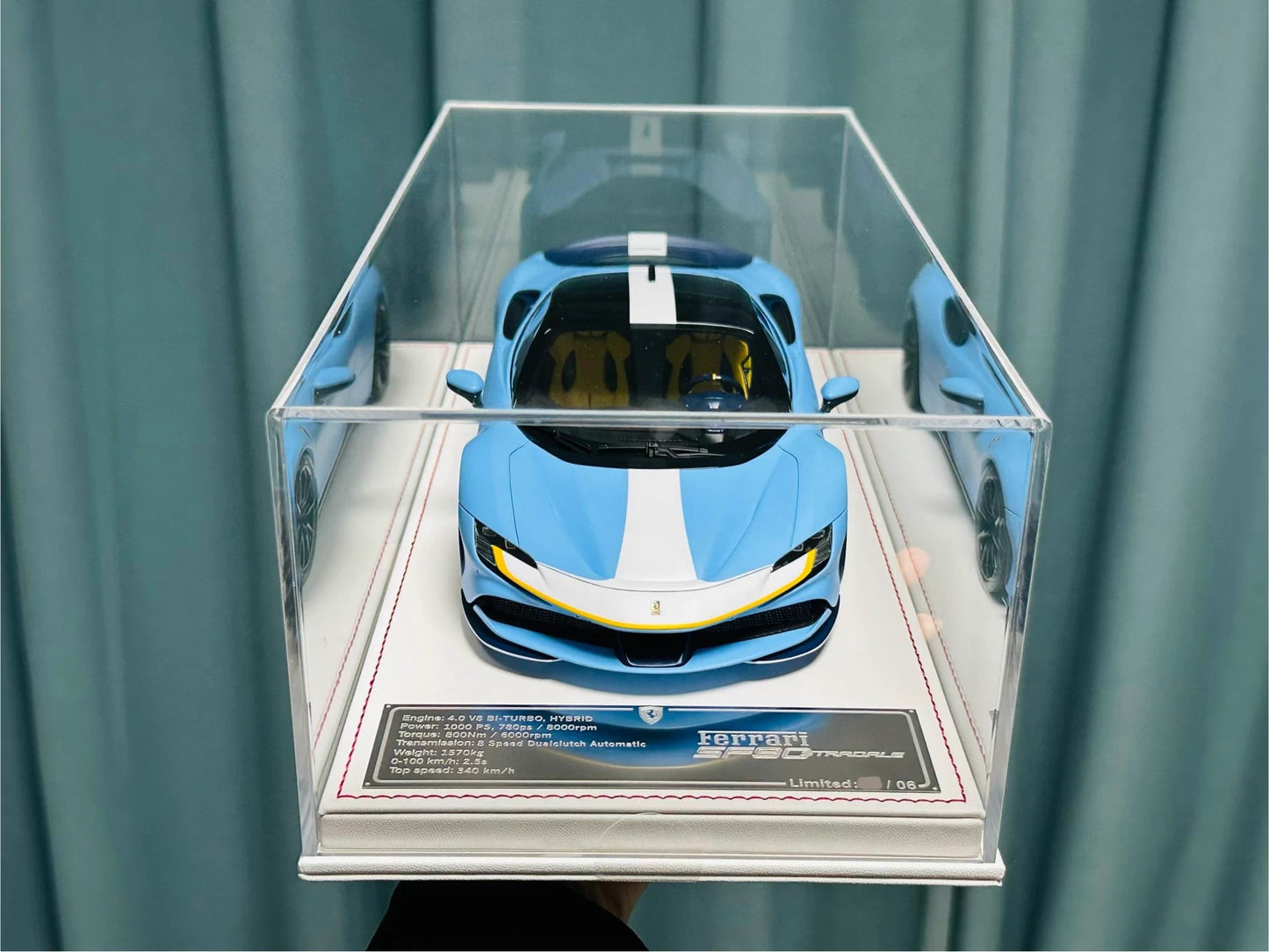 Davis & Giovanni 1/18 Ferrari SF90 Stradale Matte La Plata Blue | Limited 6