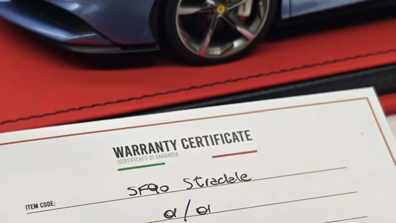 MR 1/18 Ferrari SF90 Stradale Resin Model – Atelier & Tailor Made Ice Blue (One-Off 01/01)