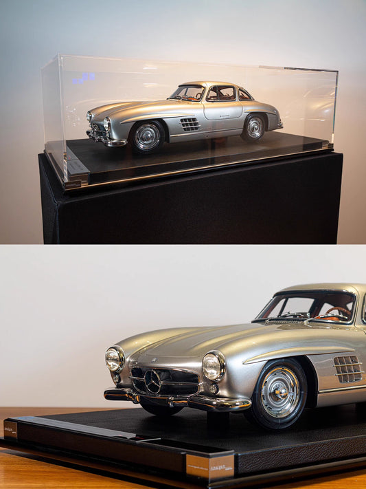 Amalgam 1/8 Mercedes-Benz 300SL – Silver Gullwing Coupe Model | Air Shipping from China