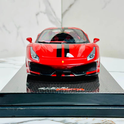 MR Collection 1/18 Ferrari 488 Pista One-Off Resin Model #51 Red Livery