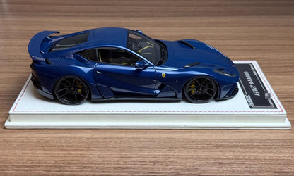 Davis & Giovanni 1/18 Ferrari 812 N-LARGO Glossy Blue Carbon, Black/Yellow Interior — Limited 6