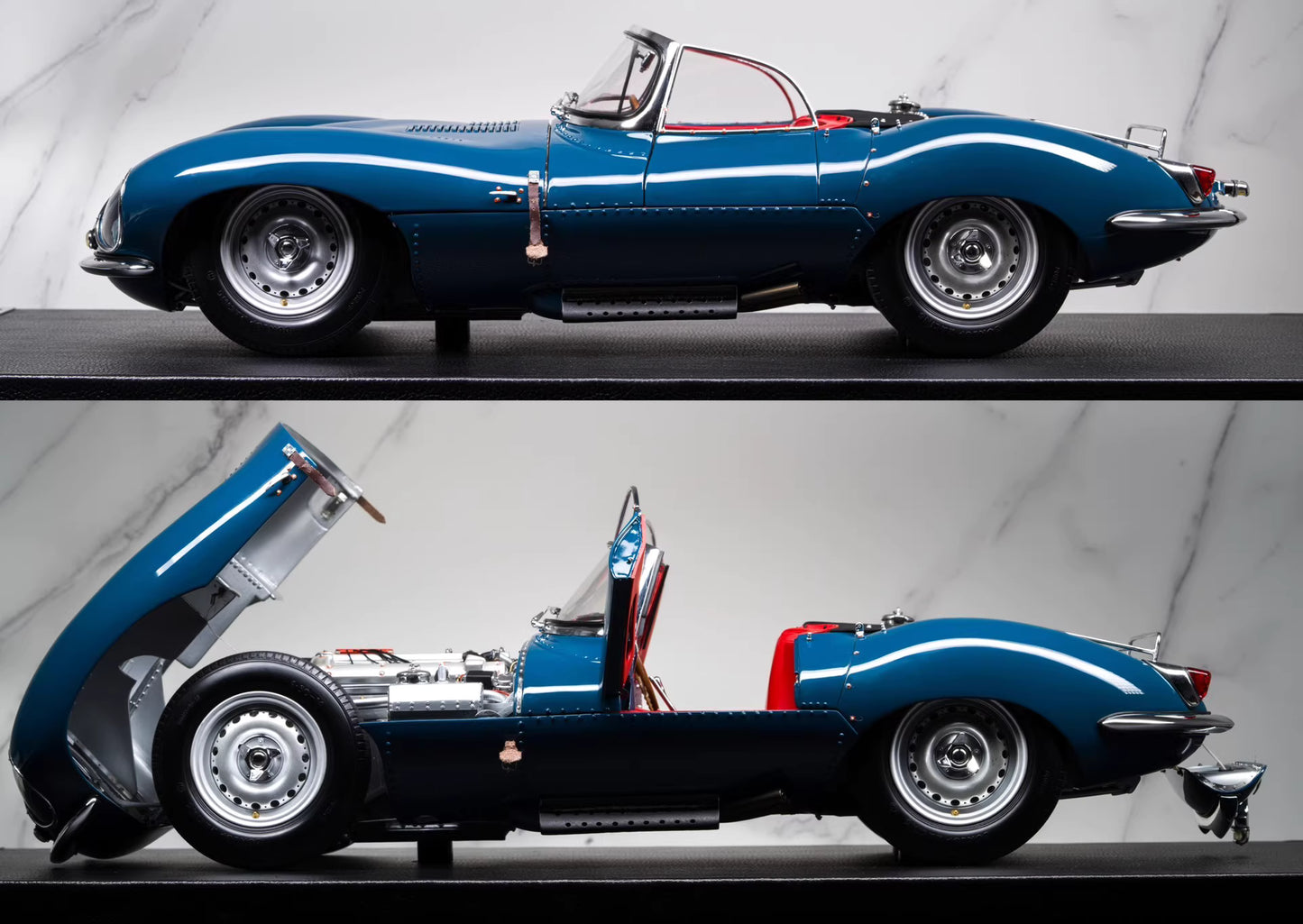 Amalgam 1/8 Jaguar XKSS Roadster – Classic Blue Model | Air Shipping from China