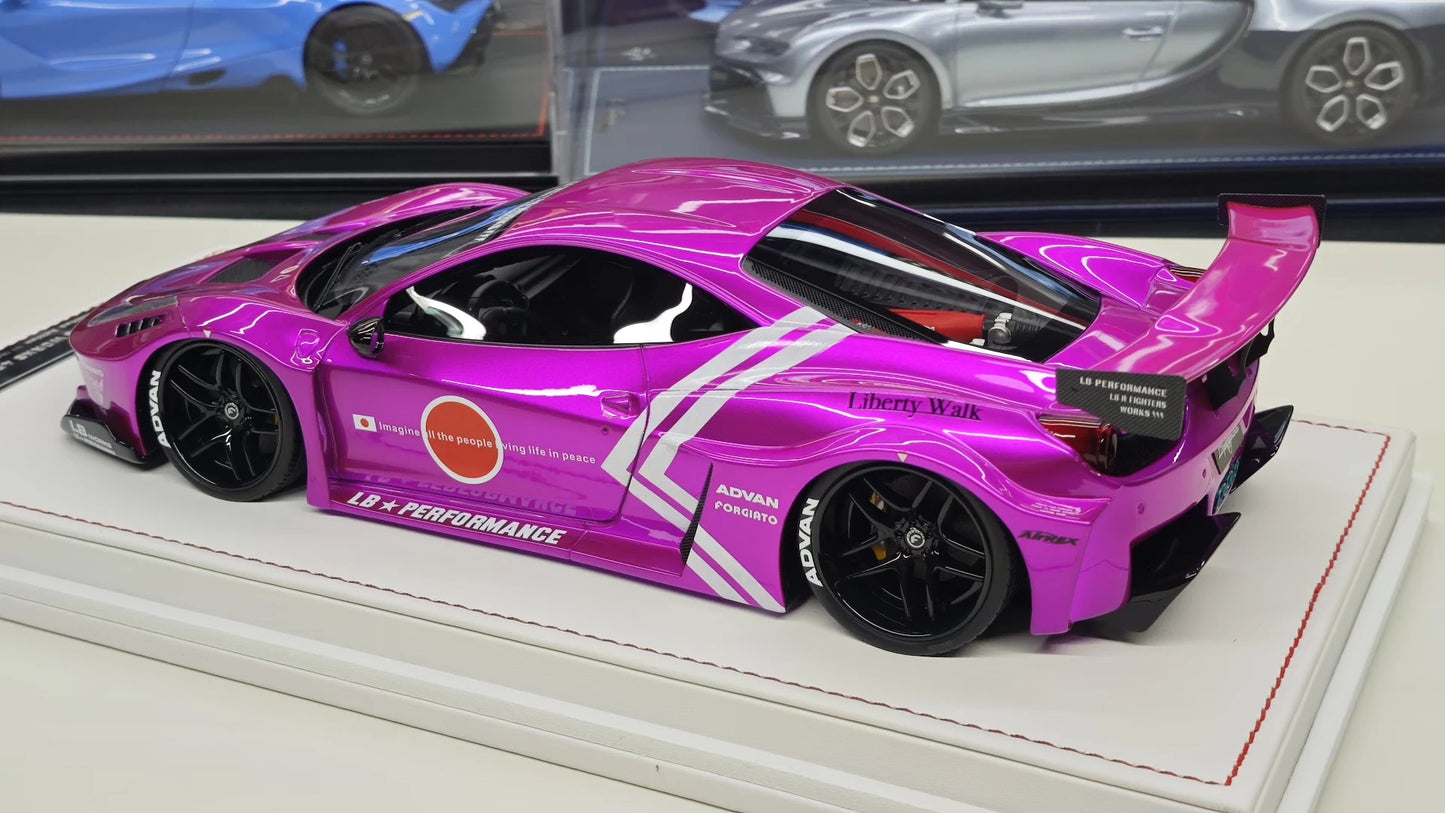 IVY 1/18 Ferrari 458 LBWK 458GT Resin Model – Battle Purple (Limited 66)