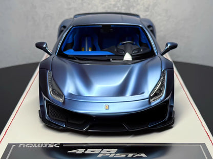 Davis & Giovanni 1/18 Ferrari 488 Pista Matte Ice Blue Resin Model Limited 20