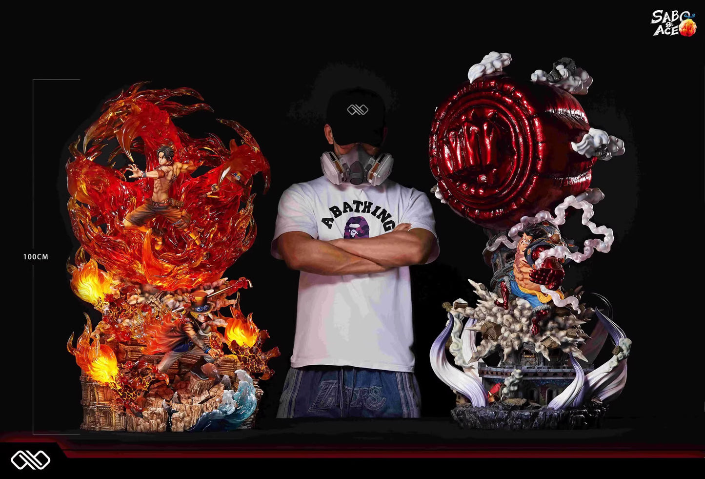 One Piece 1/6 Luffy Ace Sabo Flame Brothers Premium Resin Statue – All Duties Included