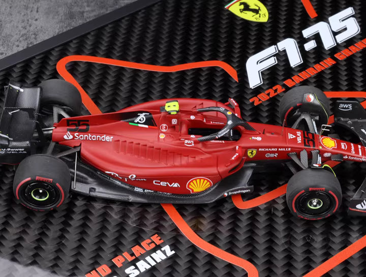 BBR 1/43 Ferrari F1-75 Bahrain GP 2022 Leclerc & Sainz 1–2 Set EMP75EX (Ltd 75)