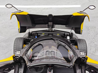 Almost Real 1/18 Pagani Zonda Cinque Yellow Carbon Diecast Model