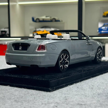 HH 1:18 Rolls-Royce Dawn Black Badge Limited Collectible Model · Silver Grey · Convertible
