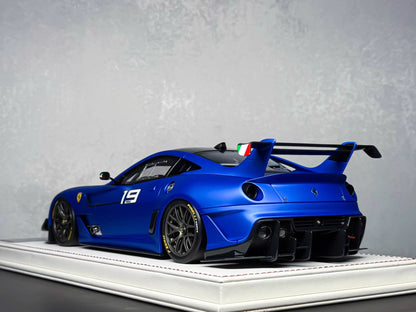 Davis & Giovanni 1/18 Ferrari 599XX Evo #19 Matte Silver Blue Resin Model Limited 10