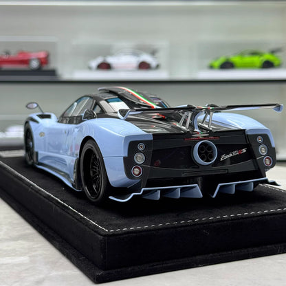 HH 1:18 Pagani Zonda 760 (Zonda Specials) Hardtop Resin Model · Baby Blue/Carbon Tricolore