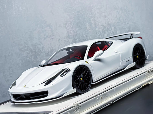 Davis & Giovanni 1/18 Ferrari 458 Italia SVR Pearl White Resin Model Limited 30