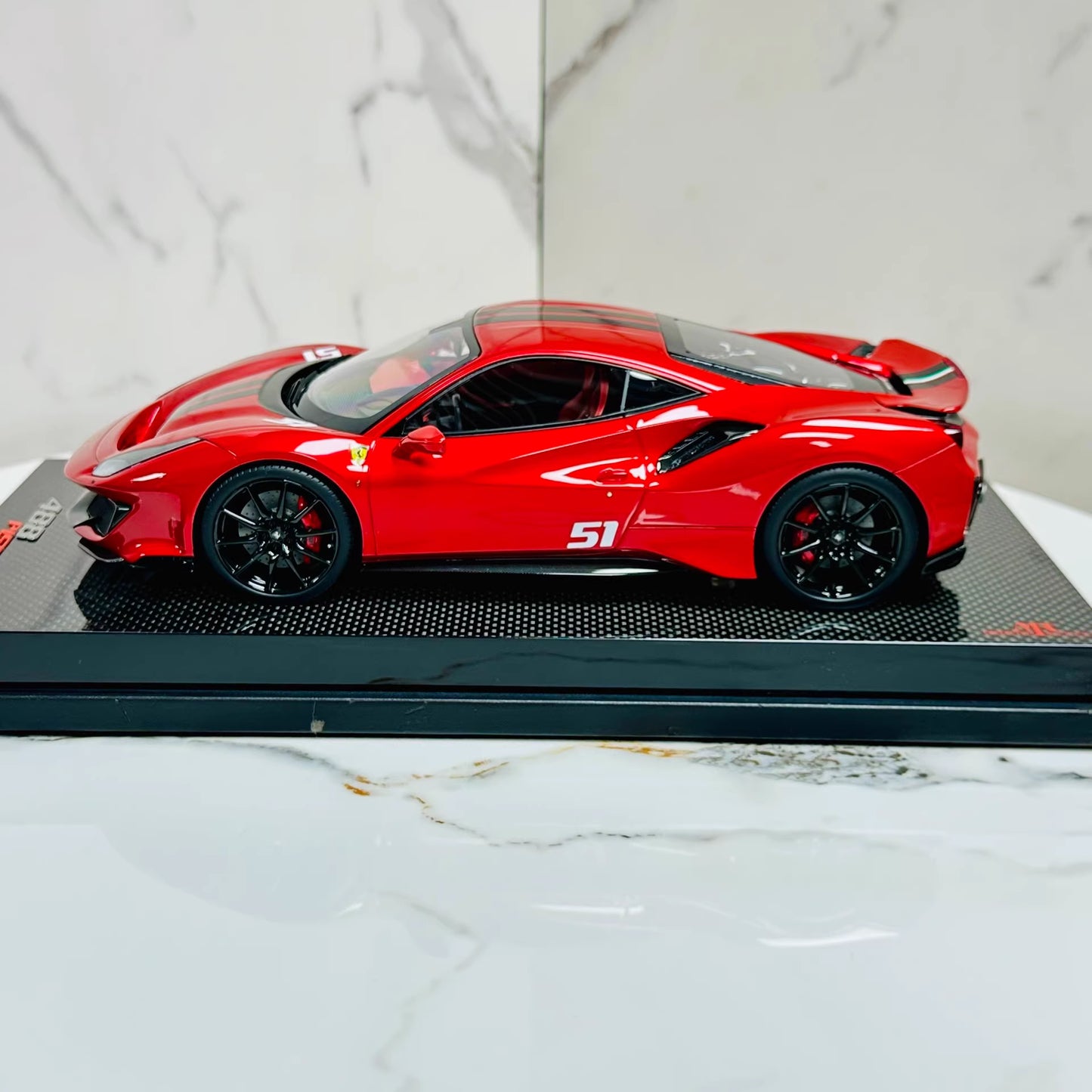 MR Collection 1/18 Ferrari 488 Pista One-Off Resin Model #51 Red Livery