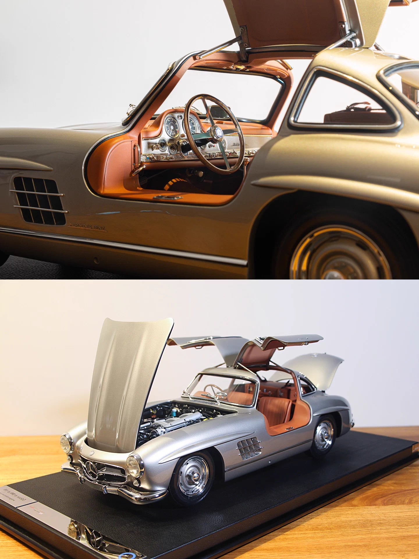 Amalgam 1/8 Mercedes-Benz 300SL – Silver Gullwing Coupe Model | Air Shipping from China