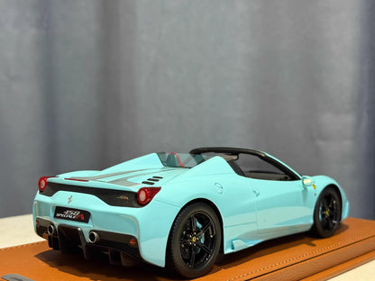 BBR 1/18 Ferrari 458 Speciale A · Light Blue
