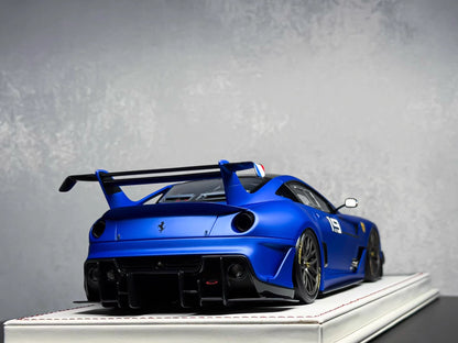 Davis & Giovanni 1/18 Ferrari 599XX Evo #19 Matte Silver Blue Resin Model Limited 10
