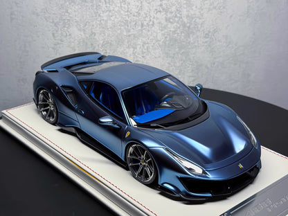 Davis & Giovanni 1/18 Ferrari 488 Pista Matte Ice Blue Resin Model Limited 20