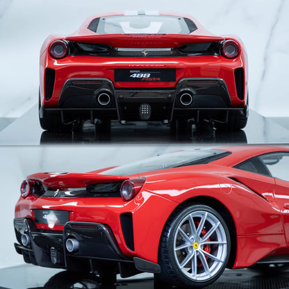 Amalgam 1/8 Ferrari 488 Pista Spider – Standard Red with Silver Stripe | Air Shipping from China
