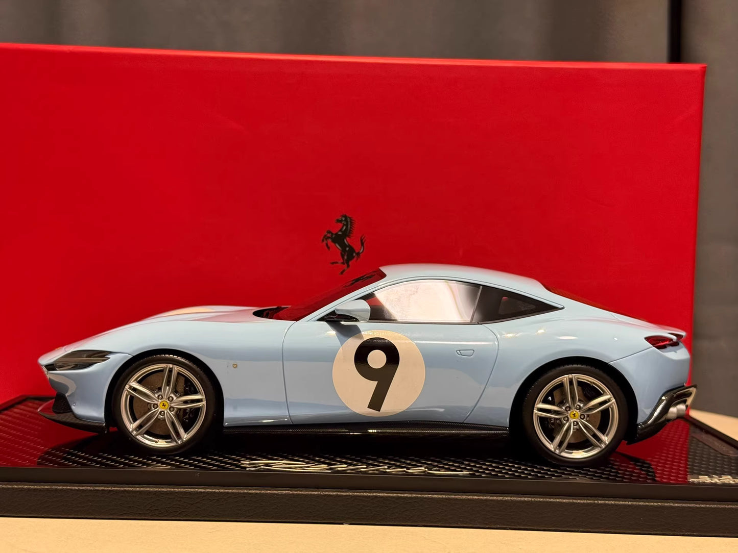 BBR 1/18 Ferrari Roma · Azzurro Racing No.9 · Limited 20
