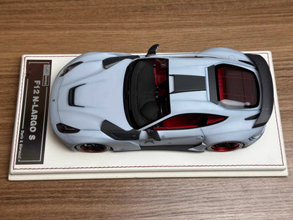 Davis & Giovanni 1/18 Ferrari F12 N-LARGO S Matte Grey, Red Interior — Limited 20