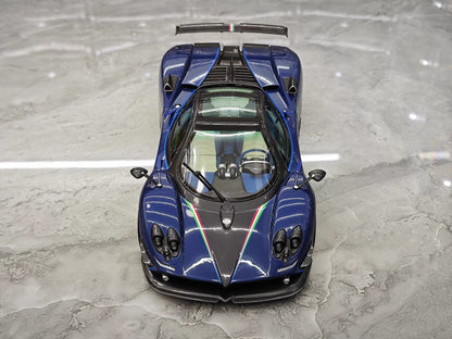 Almost Real 1/18 Pagani Zonda Tricolore Blue Carbon Diecast Model