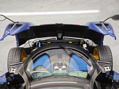 Almost Real 1/18 Pagani Zonda Tricolore Blue Carbon Diecast Model